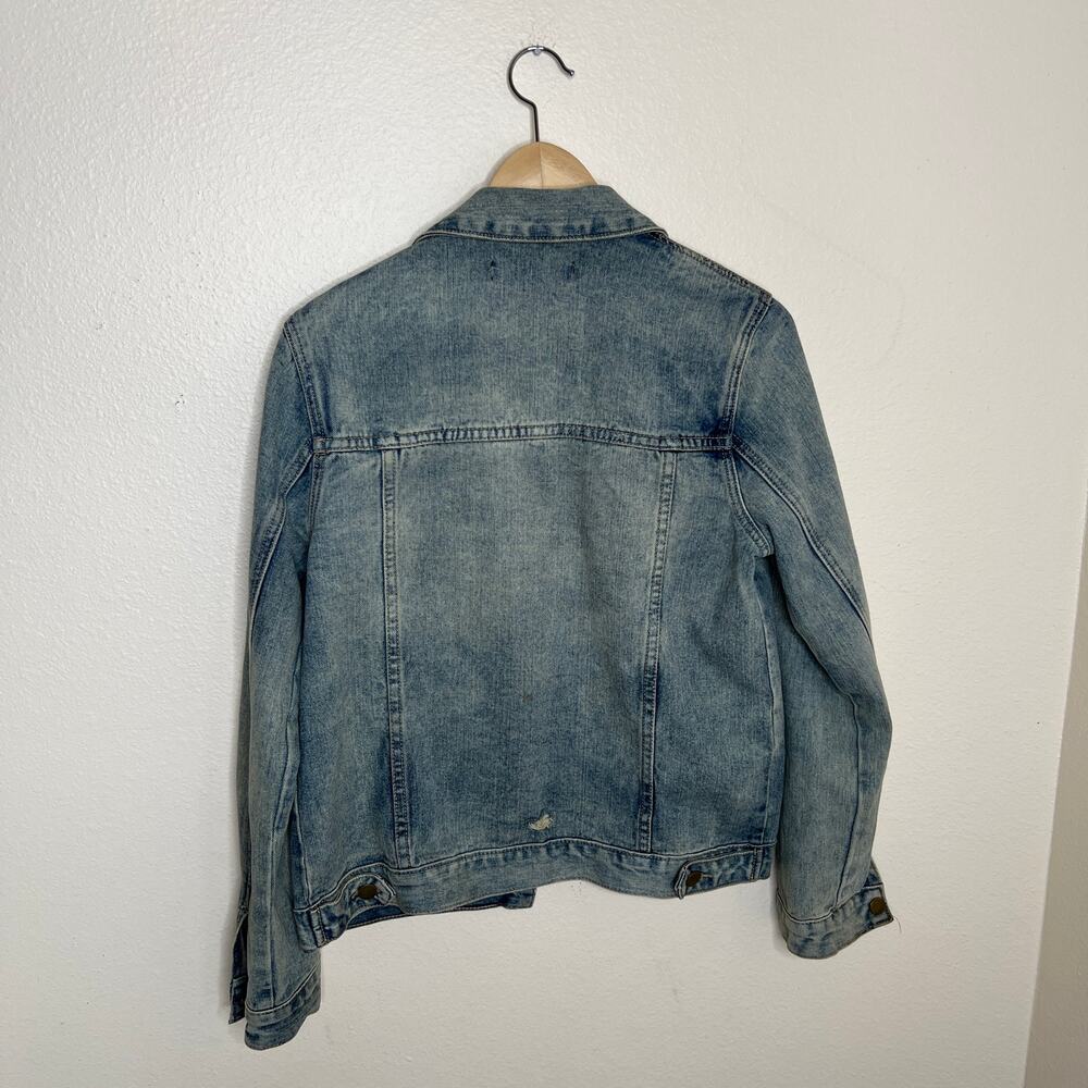 Forever 21 Faded Denim Jacket Small - Picture 7 of 10